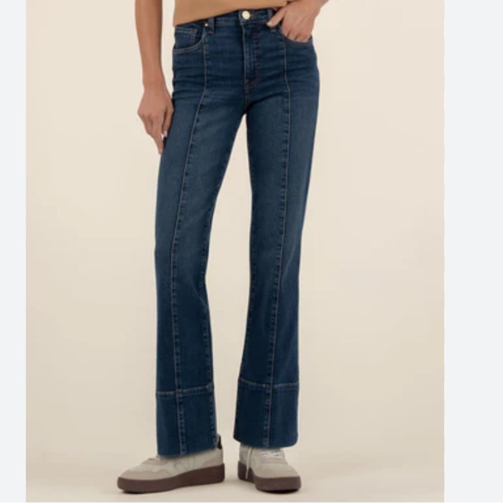 Kut from the Kloth Dark Blue Straight-Leg Jeans